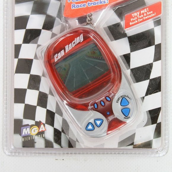 MGA Entertainment Keychain Classics Car Racing Red Handheld Electronic Game - Picture 2 of 4